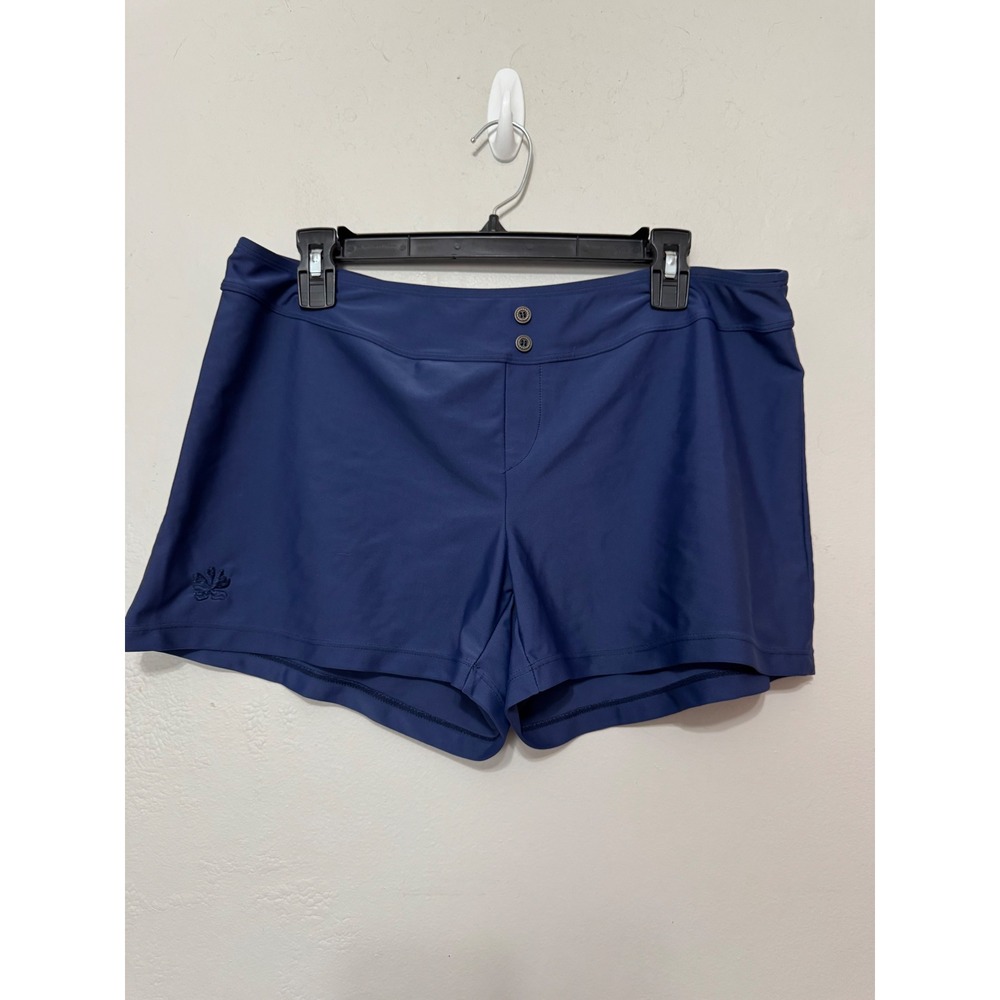 Hapari Womens Navy Blue Swim Shorts Board Shorts Size Large L 12-14 Low Rise